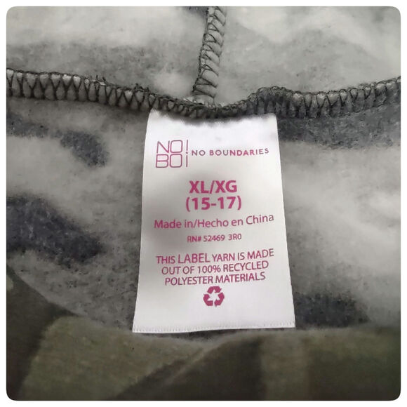 Hoodie Sweatshirt Dress Juniors Size XL Comfy Green Camouflage Fleece Loungewear - Picture 11 of 11